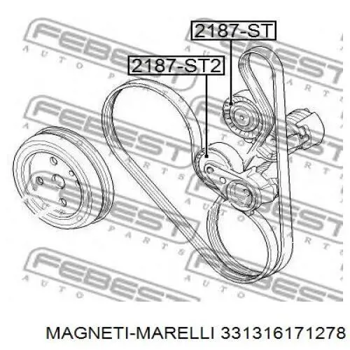 Купити 331316171278 Magneti Marelli Натяжний ролик
