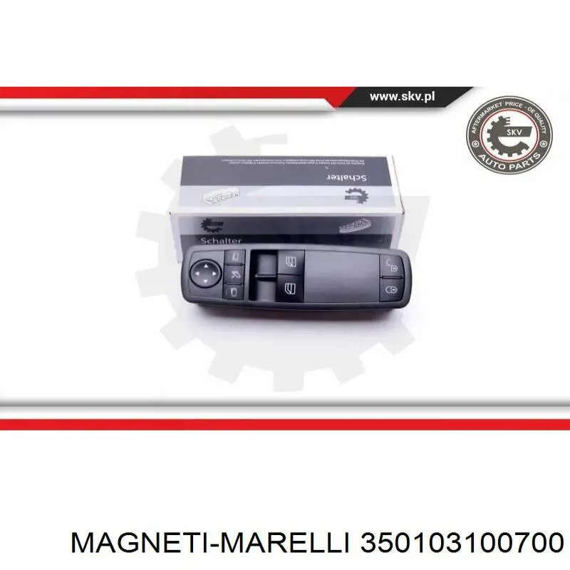 Склопідйомник з електродвигуном Magneti Marelli 350103100700 ціна, від 25.21 USD