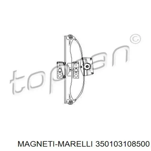 Механізм склопідйомника двері задньої, лівої Magneti Marelli 350103108500 ціна, від 31.62 USD