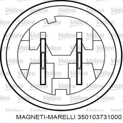 Механізм стеклопідйомника дверей передніх, лівих Magneti Marelli 350103731000
