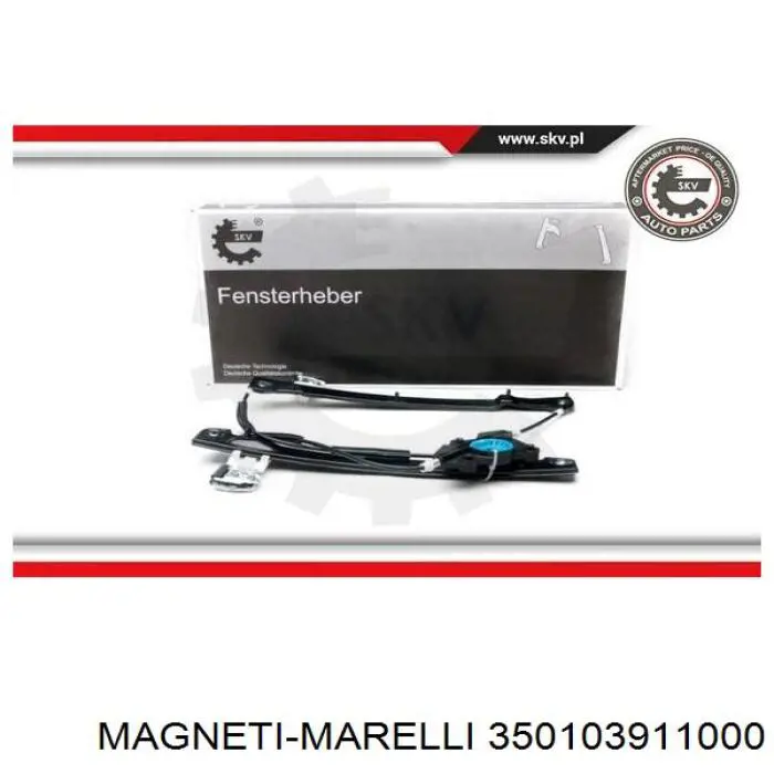 Купити 350103911000 Magneti Marelli Механізм стеклопідйомника водійських дверей