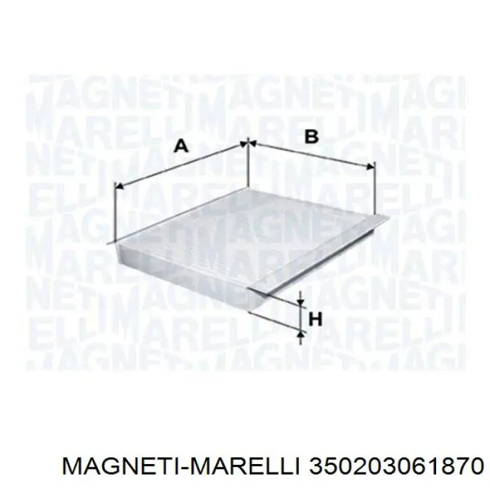 Фільтр салону 350203061870 Magneti Marelli