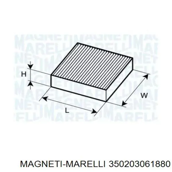 Фільтр повітряний обігрівача Magneti Marelli 350203061880 ціна, від 4.51 USD