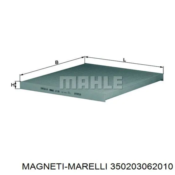 Фільтр салону 350203062010 Magneti Marelli