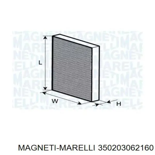 350203062160 Magneti Marelli фільтр салону