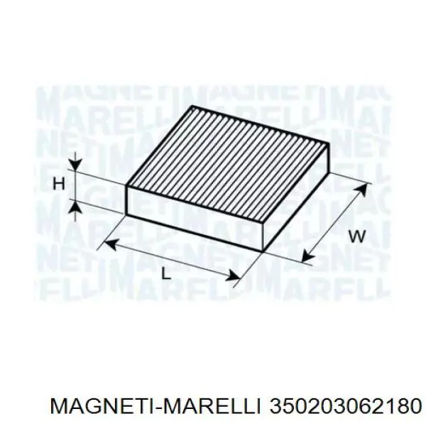Фільтр повітряний обігрівача Magneti Marelli 350203062180 ціна, від 5.71 USD