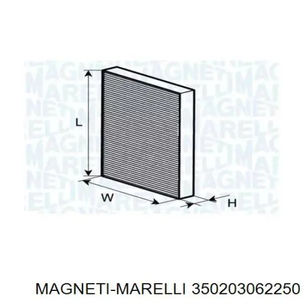 350203062250 Magneti Marelli фільтр салону