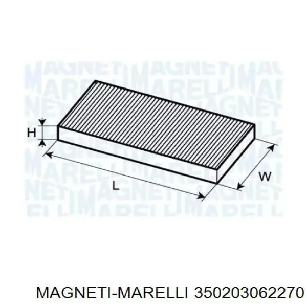 Фільтр салону 350203062270 Magneti Marelli