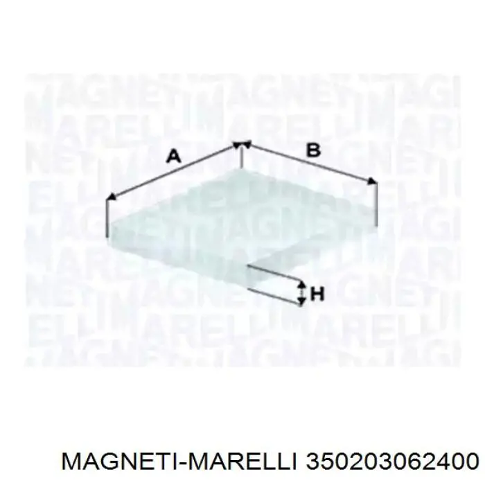 Купити 350203062400 Magneti Marelli Фільтр салону вугільний