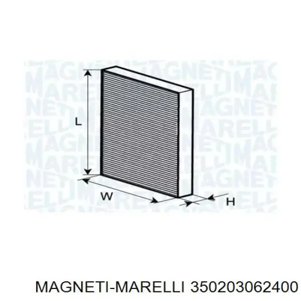 350203062400 Magneti Marelli Внутрішньосалонний фільтр