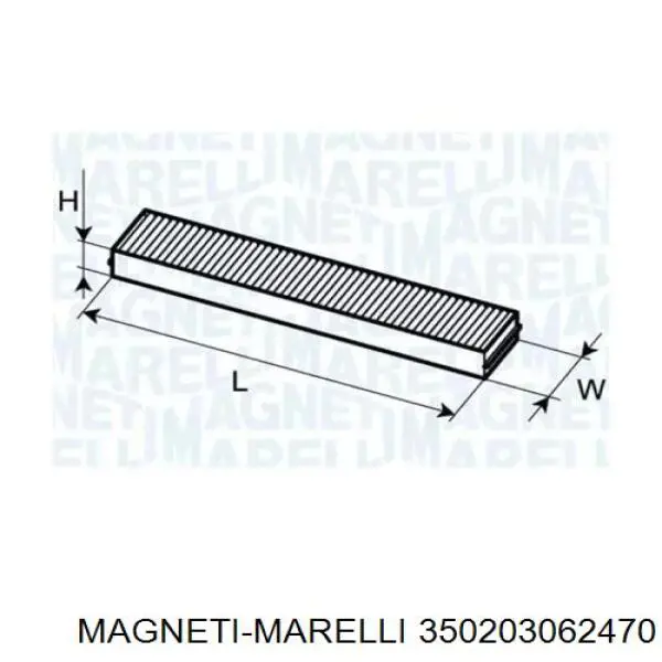 Фільтр повітряний обігрівача Magneti Marelli 350203062470 ціна, від 7.47 USD