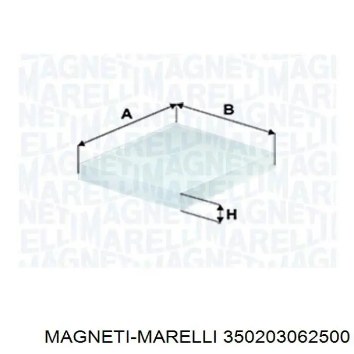 Фільтр салону 350203062500 Magneti Marelli