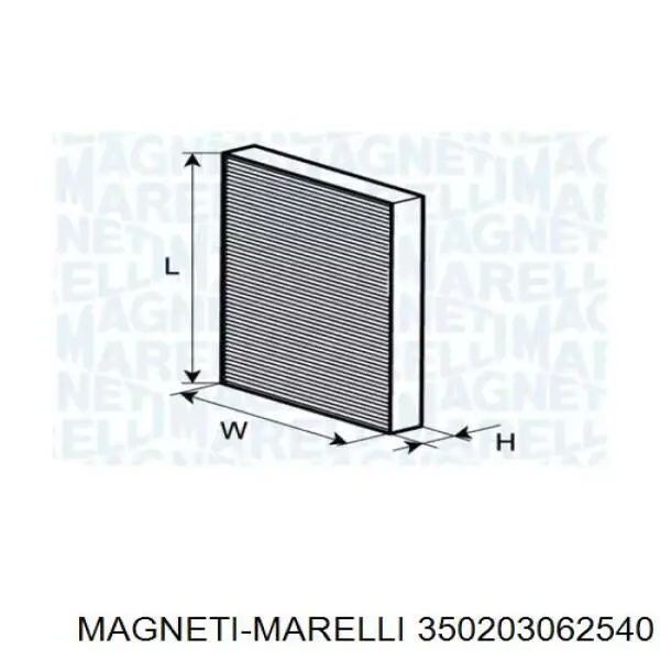 Фільтр салону 350203062540 Magneti Marelli