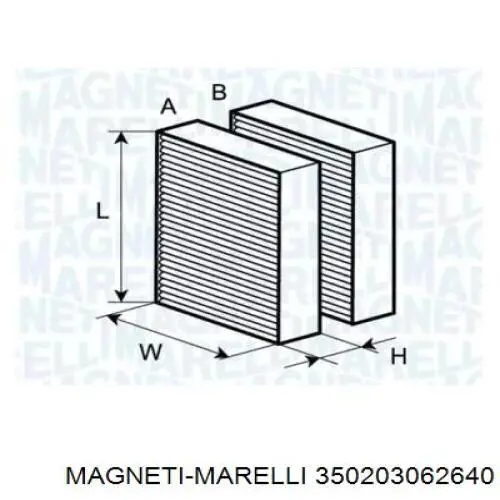 Фільтр повітряний обігрівача Magneti Marelli 350203062640 ціна, від 6.17 USD