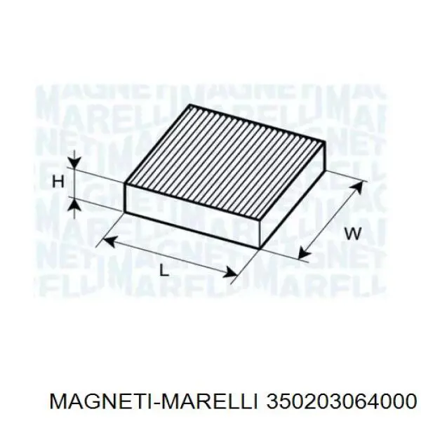 Фільтр повітряний обігрівача Magneti Marelli 350203064000 ціна, від 4.86 USD