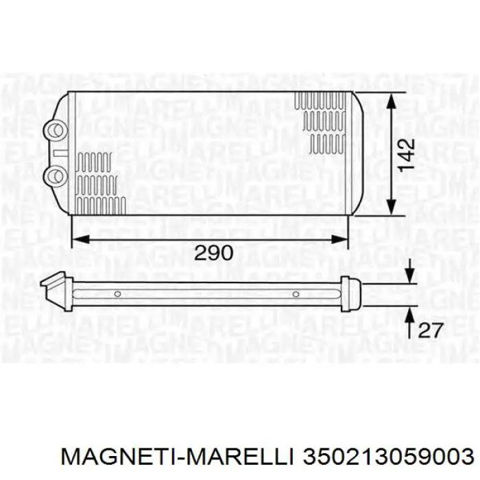 350213059003 Magneti Marelli Радіатор опалювача салону
