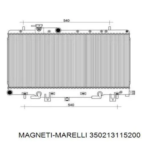 Купити 350213115200 Magneti Marelli Радіатор двигуна