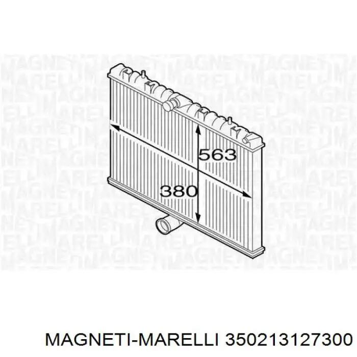 Радіатор основний Magneti Marelli 350213127300 ціна, від 72.61 USD