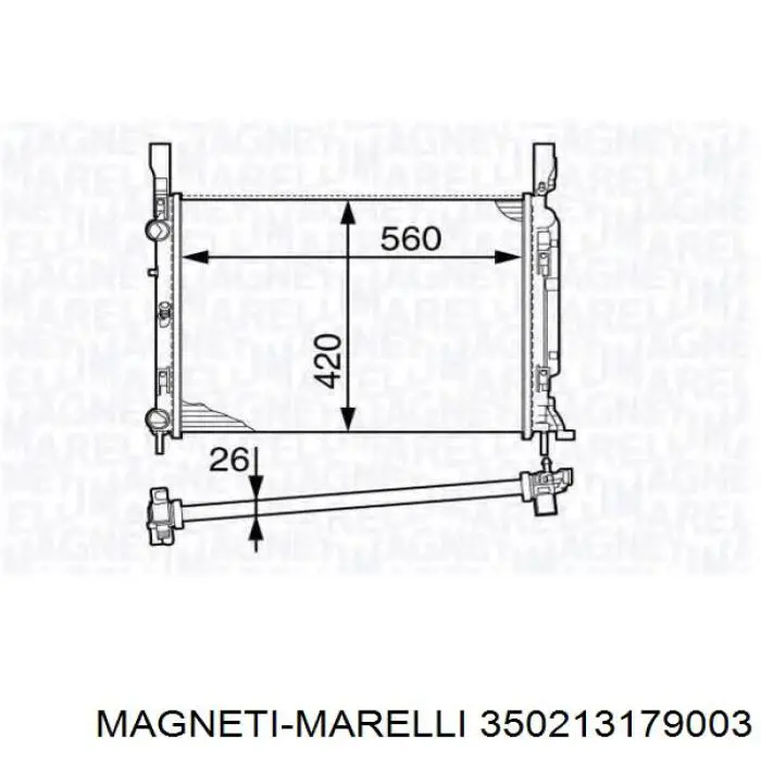 350213179003 Magneti Marelli радіатор охолодження двигуна
