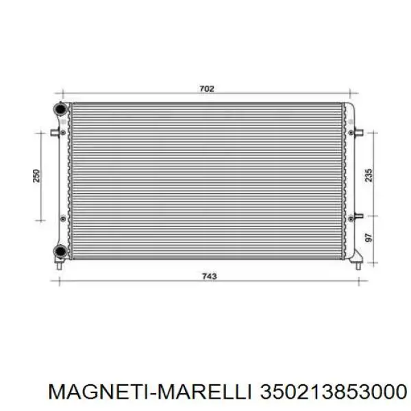 Радіатор BM853 Magneti Marelli