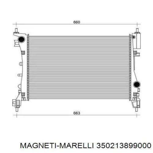 Радіатор основний Magneti Marelli 350213899000 ціна, від 55.59 USD