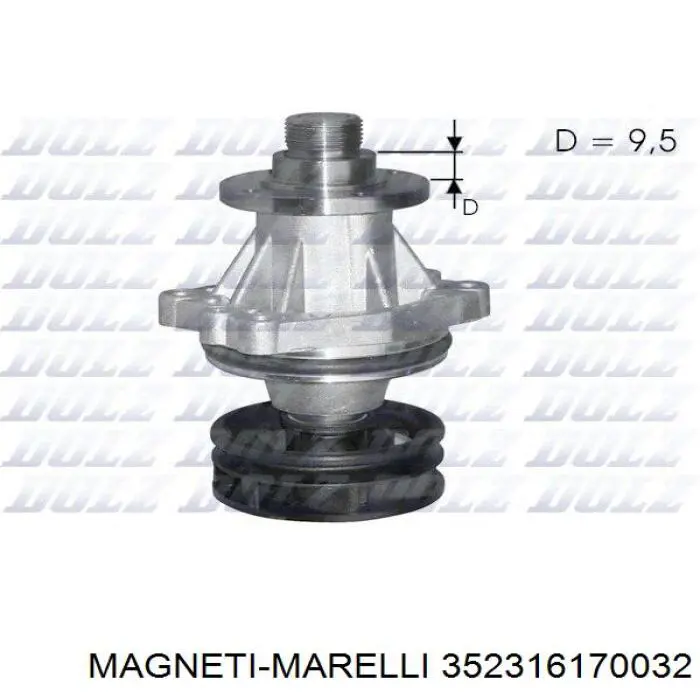 Помпа охолодження Magneti Marelli 352316170032 ціна, від 29.26 USD