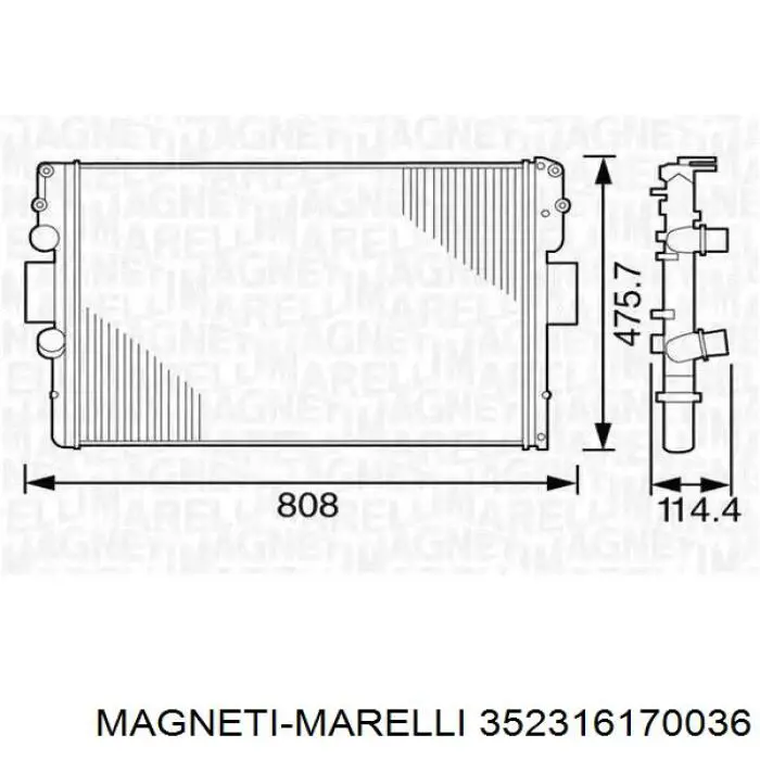 Помпа охолодження Magneti Marelli 352316170036 ціна, від 33.36 USD