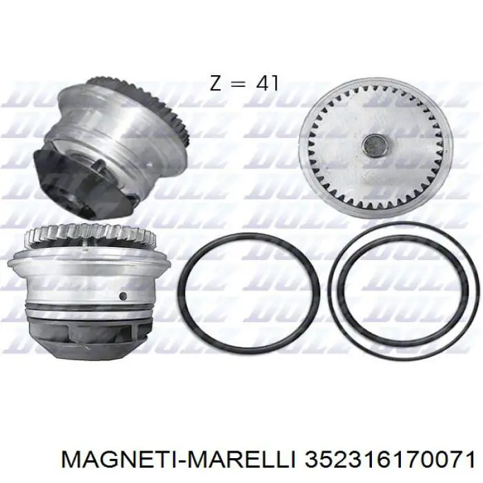Помпа охолодження Magneti Marelli 352316170071 ціна, від 69.51 USD