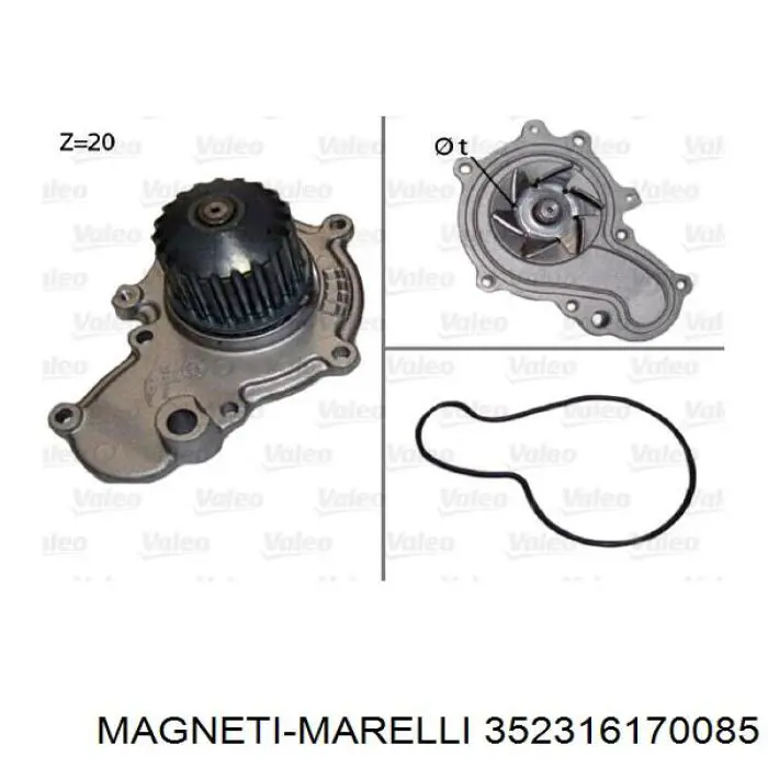 Водяний насос Magneti Marelli 352316170085