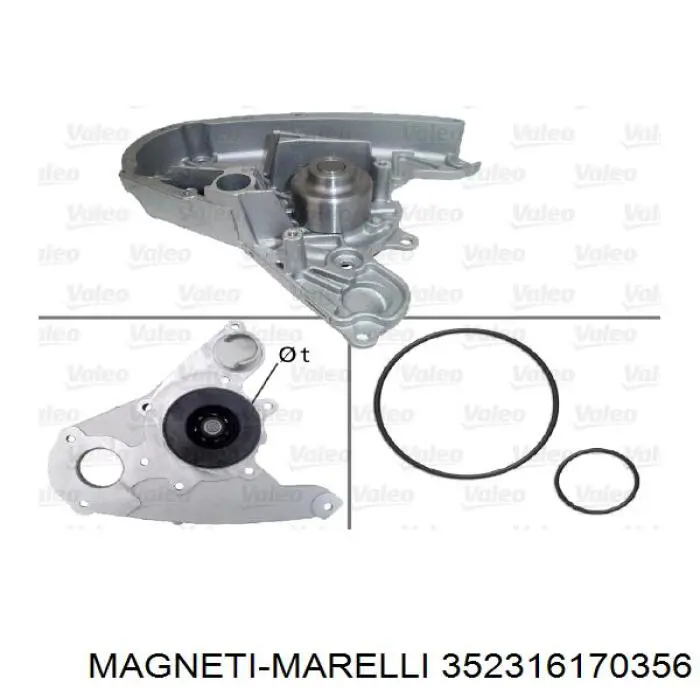 Купити 352316170356 Magneti Marelli Насос охолоджуючої рідини