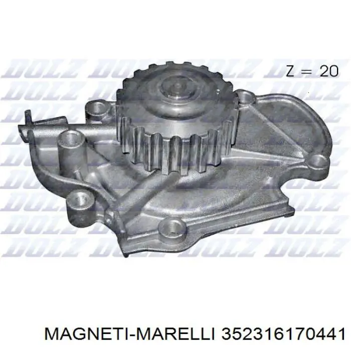 Помпа охолодження Magneti Marelli 352316170441 ціна, від 26.53 USD