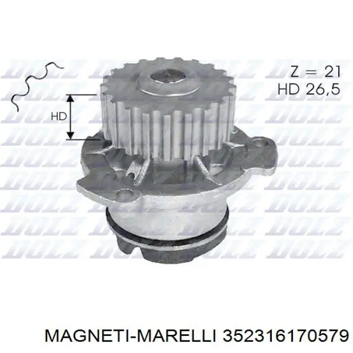 Купити 352316170579 Magneti Marelli Насос охолоджуючої рідини