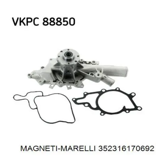 Помпа охолодження Magneti Marelli 352316170692 ціна, від 42.83 USD
