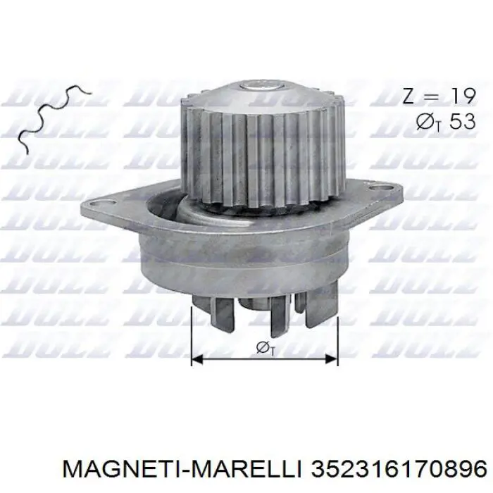 352316170896 Magneti Marelli помпа водяна, (насос охолодження)