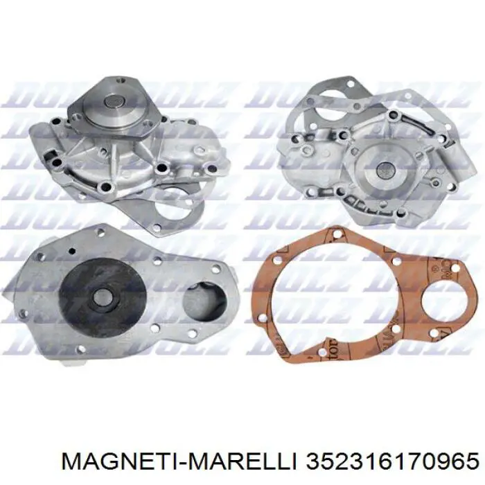 Помпа охолодження Renault (RVI) 7701464030 ціна, від 27.99 USD