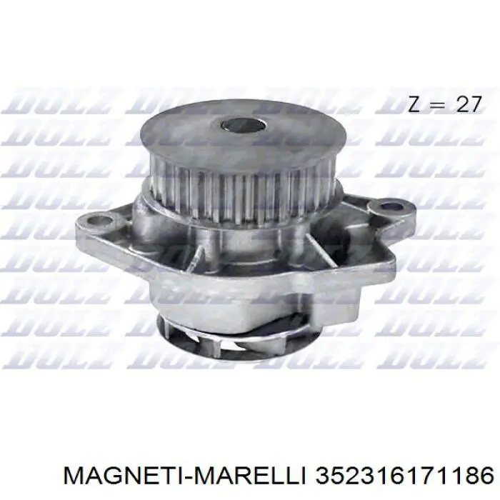 Помпа водяна, (насос) охолодження 352316171186 Magneti Marelli