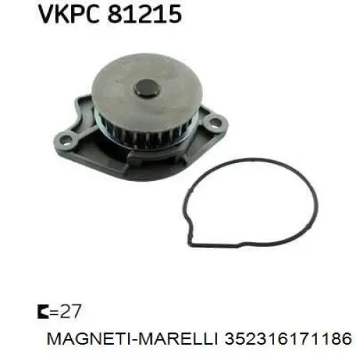 Купити 352316171186 Magneti Marelli Насос охолоджуючої рідини