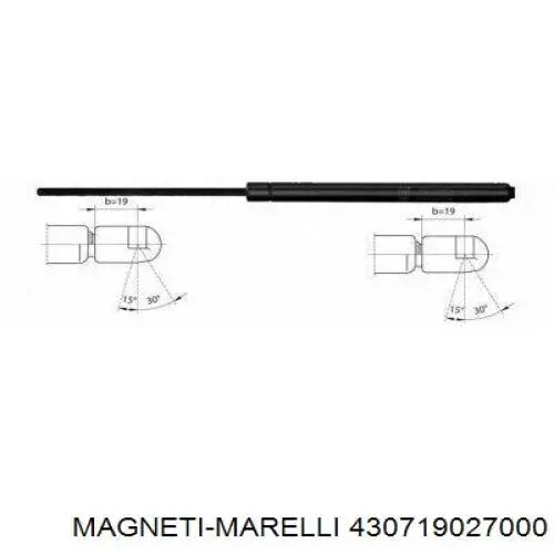 430719027000 Magneti Marelli амортизатор кришки багажника/ двері 3/5-ї задньої