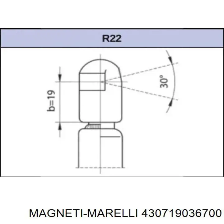430719036700 Magneti Marelli Амортизатор кришки багажника / двері 3/5-ї задньої
