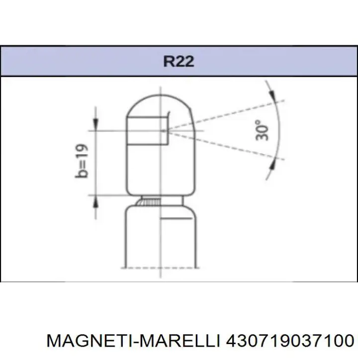 Амортизатор багажника 430719037100 Magneti Marelli