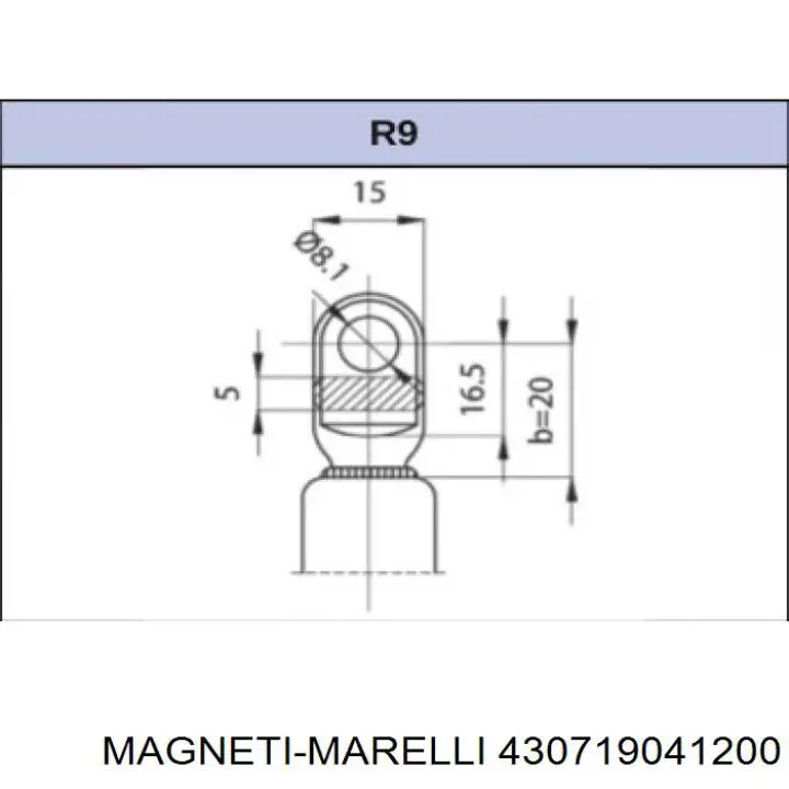 430719041200 Magneti Marelli амортизатор капота