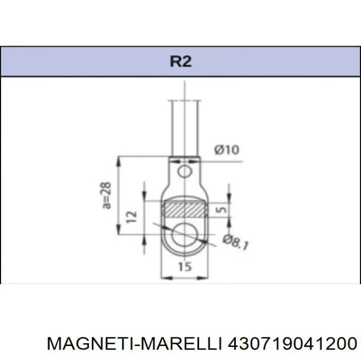 430719041200 Magneti Marelli Стійка капота