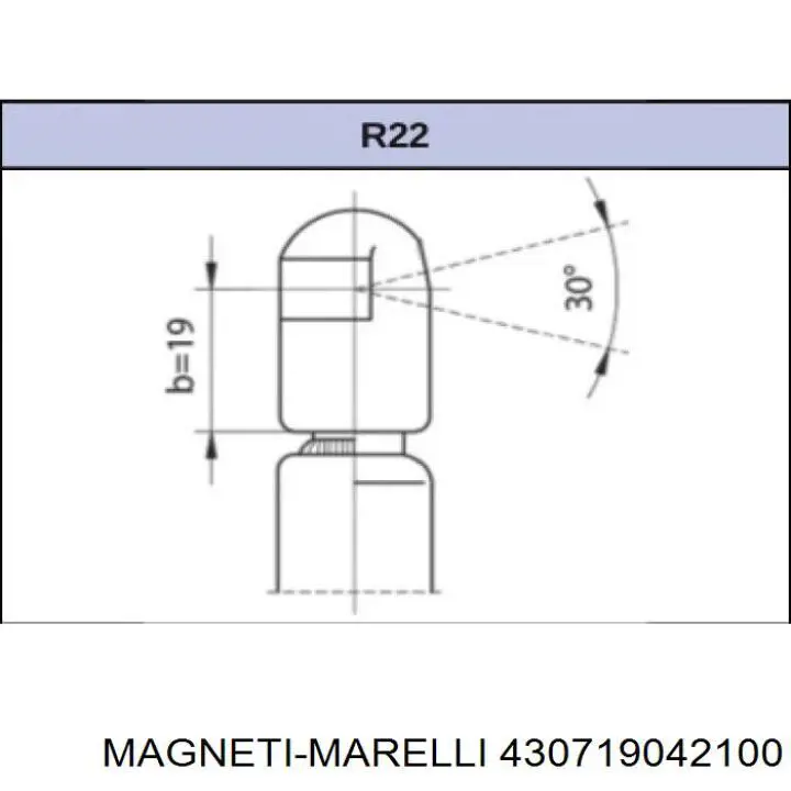 430719042100 Magneti Marelli амортизатор кришки багажника/ двері 3/5-ї задньої