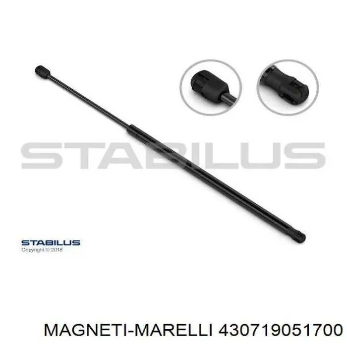 430719051700 Magneti Marelli амортизатор кришки багажника/ двері 3/5-ї задньої