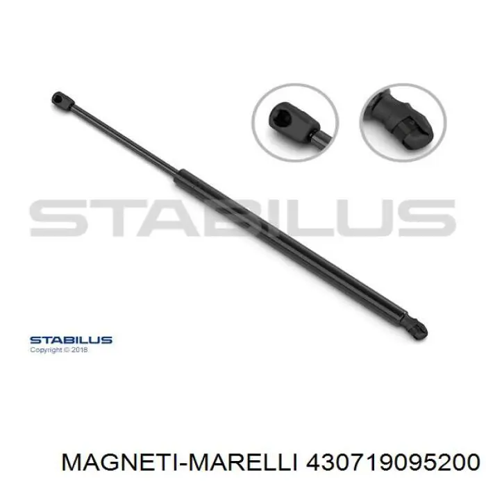 Амортизатор кришки багажника/ двері 3/5-ї задньої 430719095200 Magneti Marelli