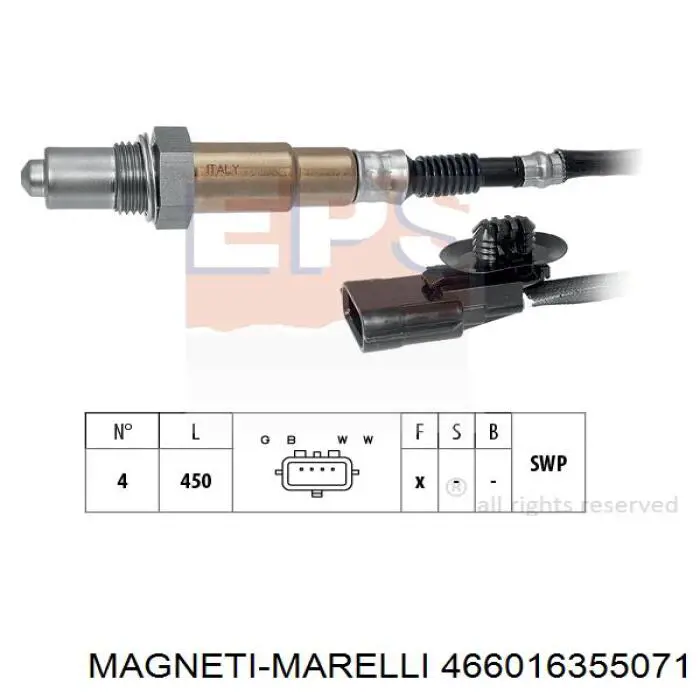 466016355071 Magneti Marelli лямбда-зонд, датчик кисню після каталізатора