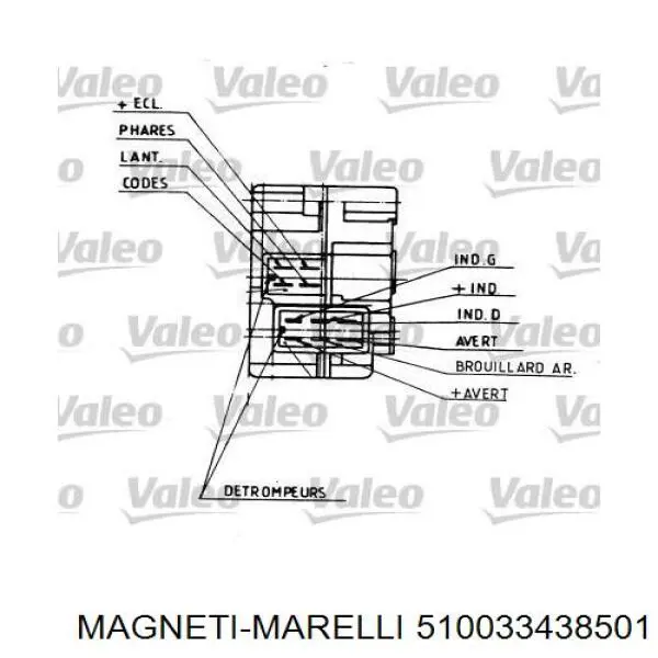 Перемикач підрульовий, лівий DJ0074 Magneti Marelli