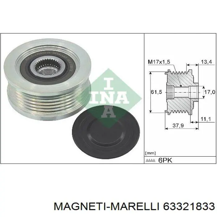 Генератор Magneti Marelli 63321833 ціна, від 146.17 USD