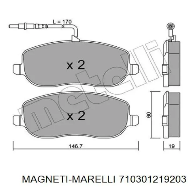 Фара ліва 710301219203 Magneti Marelli