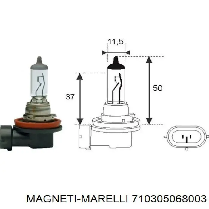 Фара протитуманна, ліва 710305068003 Magneti Marelli